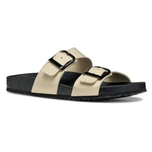 Geox – D BRIONIA R M, Sandalia Plana Mujer, Lt Taupe,