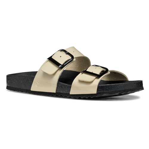 Geox - D BRIONIA R M, Sandalia Plana Mujer, Lt Taupe,
