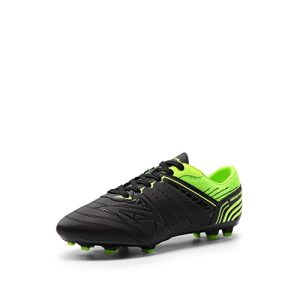 DREAM PAIRS Zapatillas de Fútbol Hombre Calzado de Fútbol para Hombre Botas de Fútbol Zapatos de Fútbol Tacos Fútbol Deporte Spike Negro/Verde Fluo 160859-M-E Talla 45 (EUR)