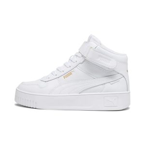 PUMA Women Carina Street Mid Zapatillas, White Gold, 41 EU