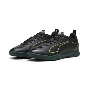 PUMA Zapatillas de fútbol Unisex Ultra 6 Play It JrSoccer para niños, Puma Black Fizzy Light Green Terrain, 34 EU