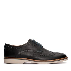 Clarks Atticusltlimit, Oxford Hombre, Black Leather, 40 EU