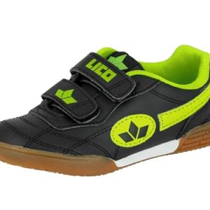 Lico Bernie V, Zapatillas Deportivas para Interior Unisex Niños, Negro (Schwarz/Lemon), 39 EU