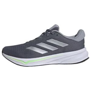 adidas Hombre Response Runner Shoes, Onix/halo Silver/Lime Burst, 42 EU