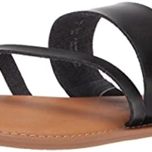 Amazon Essentials Sandalia de Dedo con Una Banda Mujer, Negro, 39.5 EU