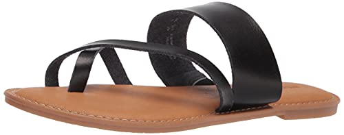 Amazon Essentials Sandalia de Dedo con Una Banda Mujer, Negro, 39.5 EU