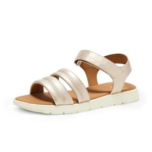 Geox D DANDRA C, Sandalia Plana Mujer, Lt Gold, 35 EU