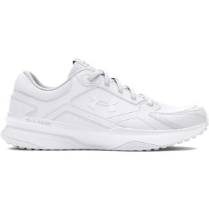 Under Armour UA W Edge LTHR Zapatillas para Correr de Mujer, Deportivas de Mujer para el Gimnasio y Actividades al Aire Libre, Color Blanco/Blanco/Blanco