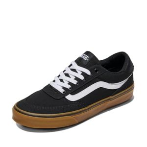 Vans Brooklyn Suede – Zapatillas Deportivas para Hombre, Color Negro y Blanco, Negro y Goma, 38.5 EU