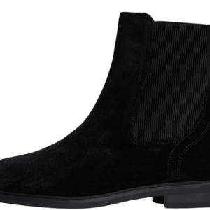 Tommy Hilfiger Botines Chelsea Mujer Flag de ante, Negro (Black), 38
