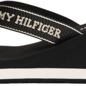 Tommy Hilfiger Chanclas Mujer Summer Sandal con cuña, Negro (Black), 39