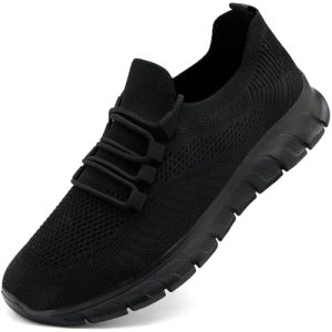 Zapatillas Running Deportivas Hombre Zapatillas Negras Deporte Gimnasio Zapatos Casual Comodos Gym Fitness Sneakers 46