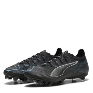 Puma – Ultra 5 Pro FG/AG, Zapatillas de fútbol Unisexo, Puma Black-Puma Silver-Bright Aqua,