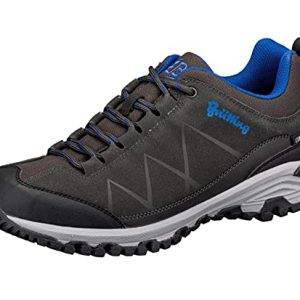 Brütting Kansas, Zapatillas para Correr de Diferentes Deportes Unisex Adulto, Color Gris Antracita y Azul, 42 EU
