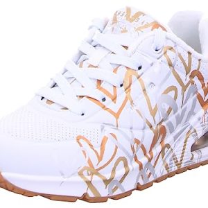 Skechers Uno-Metallic Love 155523-WTGD, Womens Sneakers, White, 38,5 EU