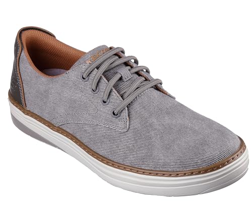 Skechers Zapatos Casuales Hyland Ratner para Hombre, Taupe Canvas, 44 EU