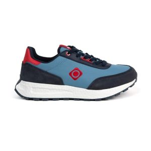 Izas – Zapatillas para Hombre – Aneko M Senderismo y Trekking – Malla de Poliéster y Suede para Transpirabilidad y Resistencia – Suela EVA – Light/Navy-Blue -Tallas 39-46