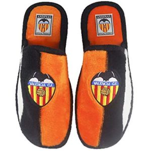 Zapatillas de casa de equipos de fútbol con licencia oficial Valencia C.F. – Color – Naranja, Talla – 42
