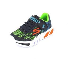 Skechers FLEX-GLOW ELITE VORLO, Zapatillas para Niños, Navy Synthetic & Multi Trim, 27 EU