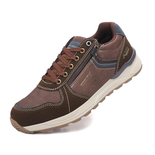 Zapatillas Hombre Sneakers Zapatillas Deportivas Zapatillas Vestir Zapatos Casual Transpirable Marrón 43