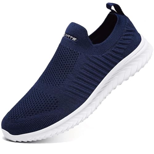 Zapatillas Deportivas Mujer Hombre Zapatillas de Running Ligero Calzado Transpirables Gimnasio Casual Sneakers Zapatos para Correr Cómodo Atlético Azul Oscuro 37EU