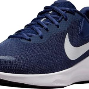 Nike Revolution 7, Zapatillas para Correr Hombre, Hoja Azul Marino Medianoche Platino Puro, 44 EU