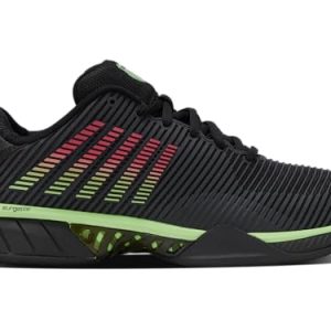 K-Swiss Hombres Hypercourt Express 2 AC Zapatillas De Tenis Zapatilla Todas Las Superficies Negro-Verde Neón EU 45 Neu