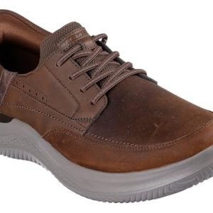 Skechers USA Men’s Hasting Rory, Zapatillas Hombre, Dark Brown Synthetic/Leather, 48.5 EU