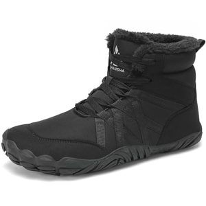 Mishansha Barefoot Botas Invierno Hombre Botines Cálidos para Mujer Forro Zapatos de Nieve Minimalistas Boots 40EU