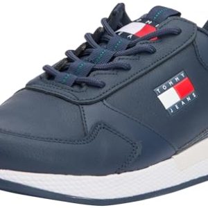 Tommy Jeans Zapatillas para Hombre Runner Sneaker, Azul (Twilight Navy), 40