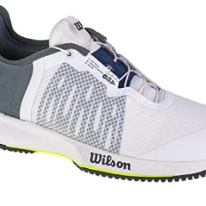 Wilson Zapatillas de deporte para hombre, KAOS RAPIDE, Blanco/Gris/Gris, 42, 2/3, Para todo tipo de superficies, Todo tipo de jugadores, WRS327040E085