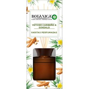 Botanica by Air Wick Varitas Perfumadas – Ambientador Mikados, Esencia Para Casa con Aroma a Vetiver Caribeño Y Sándalo – 100 ml