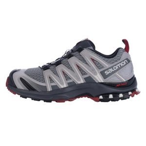 Salomon XA Pro 3D Zapatillas de Trail Running para Hombre, Ajuste preciso, Agarre en todo tipo de terrenos, Senderismo, Monument, 44 2/3