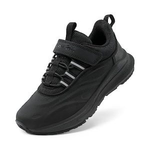DREAM PAIRS Kids Zapatos Deportes para Niños y Niñas Tenis para Chicos Zapatillas Deportivas Protectoras para Caminar Serie Durastep,Size 35,Todo Negro,SDRS2335K