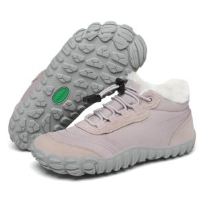 Botas de Nieve Niño Barefoot Zapatillas Niña Cómodas y Abrigadas Antideslizante Botas de Invierno Gr.27