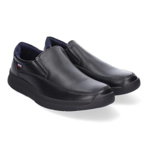 shoes&blues.es 86897 Zapato Casual de Hombre con Plantilla Acolchada, Diseno Elegante, Suela Antideslizante y Elasticos Laterales para Mayor Comodidad. Negro Talla 42