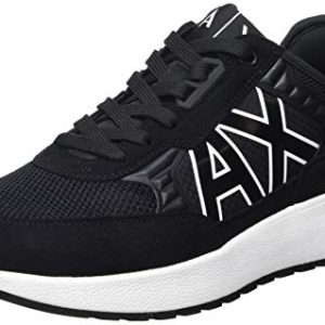 Armani Exchange Hombre Dusseldorf Volume Sole Running Zapatillas, Negro, 42 EU