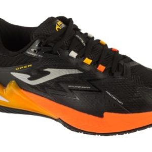 Joma Open Men 2501 TOPEW2501OM – Zapatillas de Tenis para Hombre, Color Negro y Naranja, Negro, 42 EU