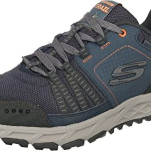 Skechers ESCAPE PLAN, Zapatillas para Hombre, Blue (Navy/Orange), 46 EU
