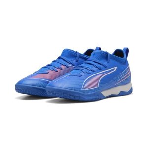 PUMA 6 Match It + Mid Jr, Zapatillas de fútbol, Ultra Blue White Glowing Red, 38.5 EU