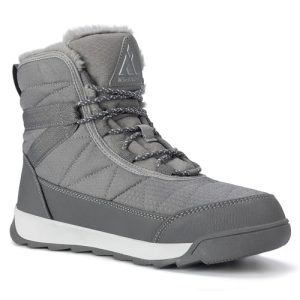 Mishansha Botas de Nieve Mujer Botines Cálido Senderismo Trekking Zapatos de Nieve Antideslizante Minimalistas Invierno Boots Gris 38 EU