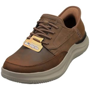 Skechers USA Men’s Tenis Hasting, Brown, 45 EU