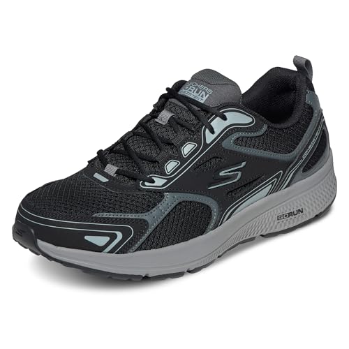 Skechers Go Run Consistent, Zapatillas de trail running Hombre, Black Grey, 42.5 EU