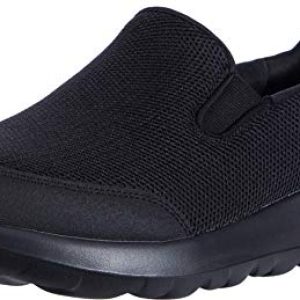 Skechers GO WALK MAX CLINCHED, Zapatillas para Hombre, Black Textile /Black Trim, 45.5 EU