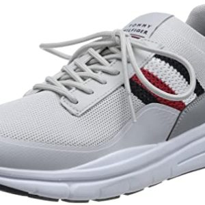 Tommy Hilfiger Hombre Sneaker Running Premium Lightweight Runner Knit Zapatillas Deportivas, Beige (Light Cast), 40 EU