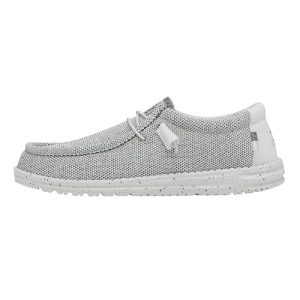 HEYDUDE Wally Sox – Zapatos Estilo Mocasín para Hombre, Stone White, 37