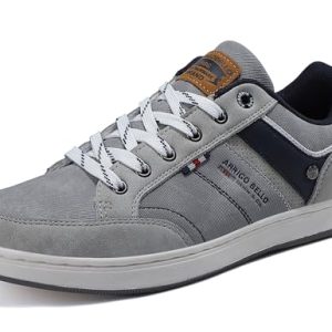 AX BOXING Zapatillas Casual Hombre Moda Zapatos Deportivas Transpirable Running Sneakers Tamaño 41-46 EU (Gris_1018, 46 EU)