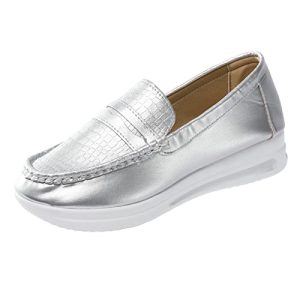 Zapatos Mujer Ancho Especial Cómodos Transpirables Gimnasio Sneakers Zapatos Casuales de Gruesa con Punta Redonda de Cuero para Damas Deportivas Deporte para Mujer