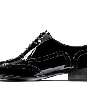 Clarks Hamble Oak 203467135 – Zapatos casual de cuero para mujer, Negro (Noir (Black Pat)), 35.5 EU (3 Damen UK)