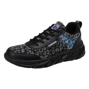 Genérico Bambas Running Mujer Anchas Zapatillas de Deporte Zapatos de Mujer Zapatos Casuales Verano Hueco Transpirable Tacón Casuales Deportivas Deportivas Deporte (Black,38)